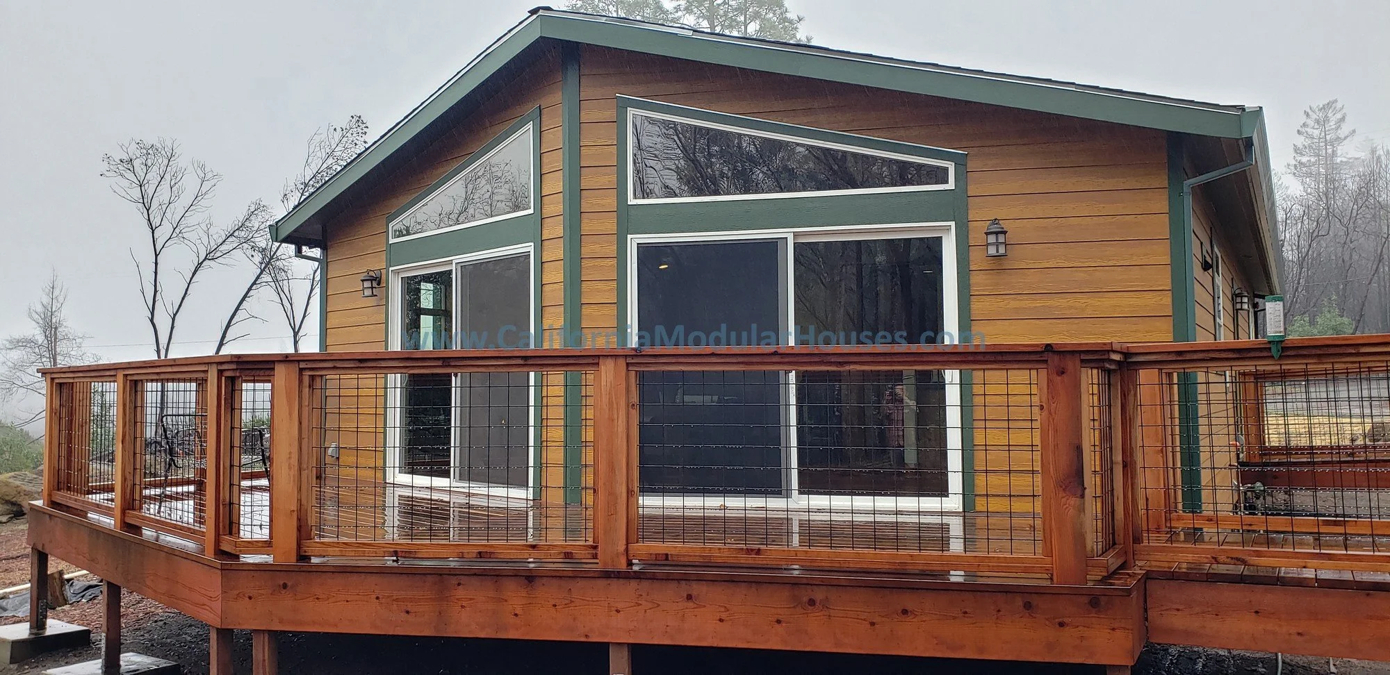 This is The Paradise model, built in Santa Rosa, Sonoma County, after the Tubbs Fire.  This is a Factory Built Home with a site built porch.   