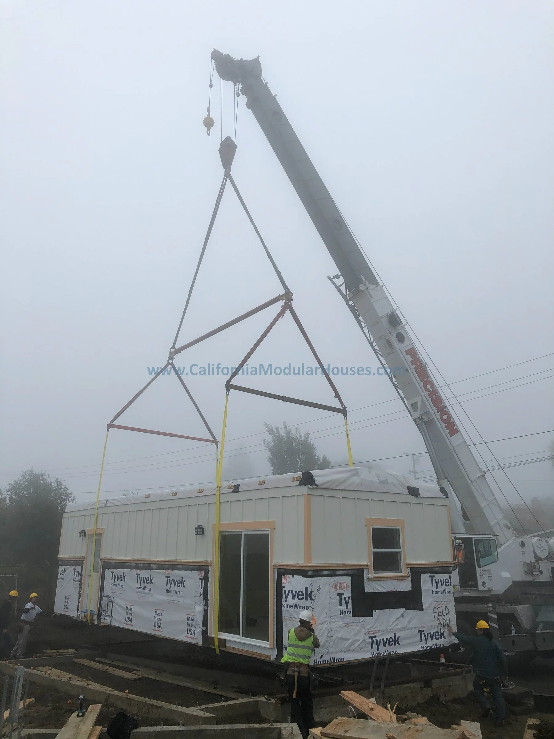 The Accessory Dwelling Unit and house were built in Contra Costa The on-site construction and crane set of this modular home and the ADU by the project General Contractor.  Prefab Modulars.  