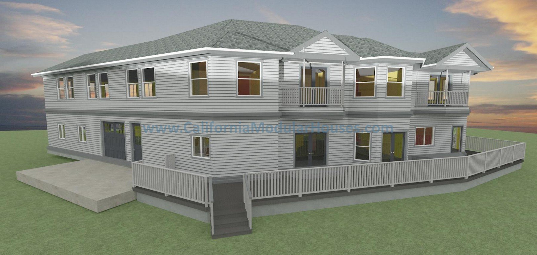 Prefab Modular California, Modular Home CA, California Modular Homes, Modular Prefab CA.  California Modular Houses completed house in Ukiah Mendocino County, CA.
