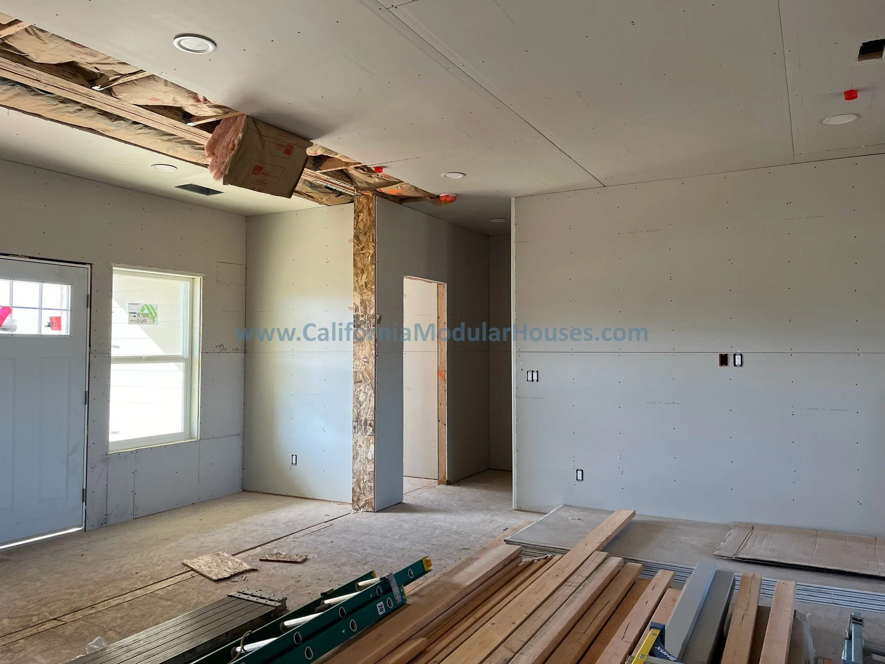 Factory Built Home progress picture for San Juan Bautista, CA.  California Modular.  Prefab modular.  Modular Home CA.  California Modular Houses, Inc.