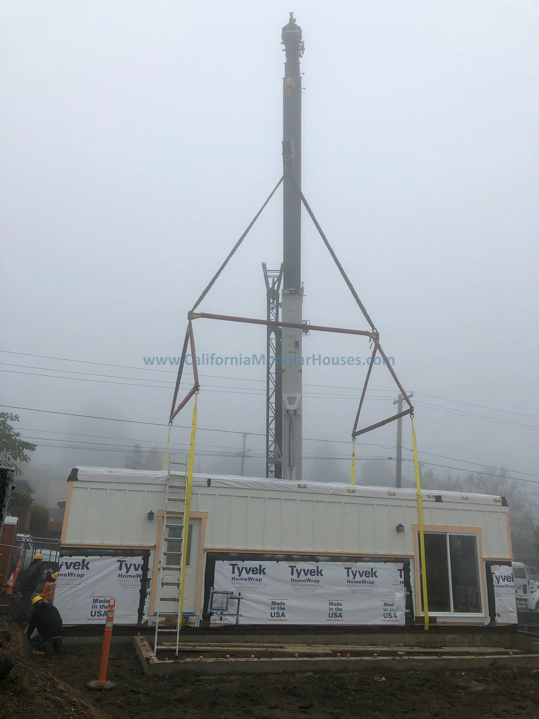 The Accessory Dwelling Unit and house were built in Contra Costa The on-site construction and crane set of this modular home and the ADU by the project General Contractor.  Prefab Modulars.  