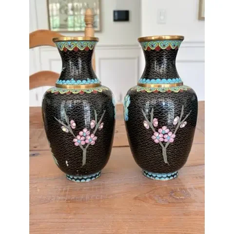 early-20th-century-pair-of-black-cloisonne-vases-w-pink-and-blue-florals-2947.webp