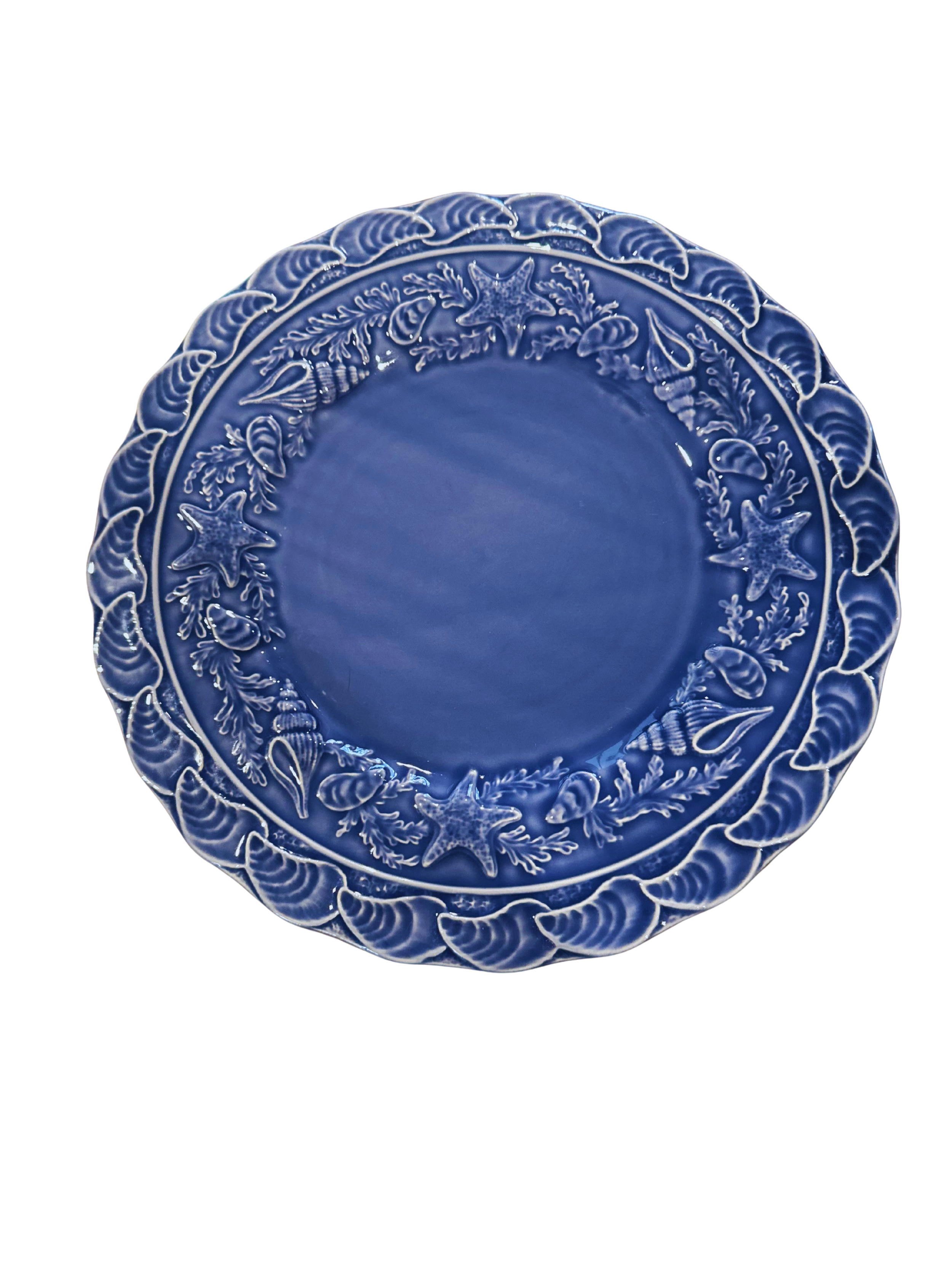 Bordallo Pinheiro Coastal Shell Charger in Cobalt Blue