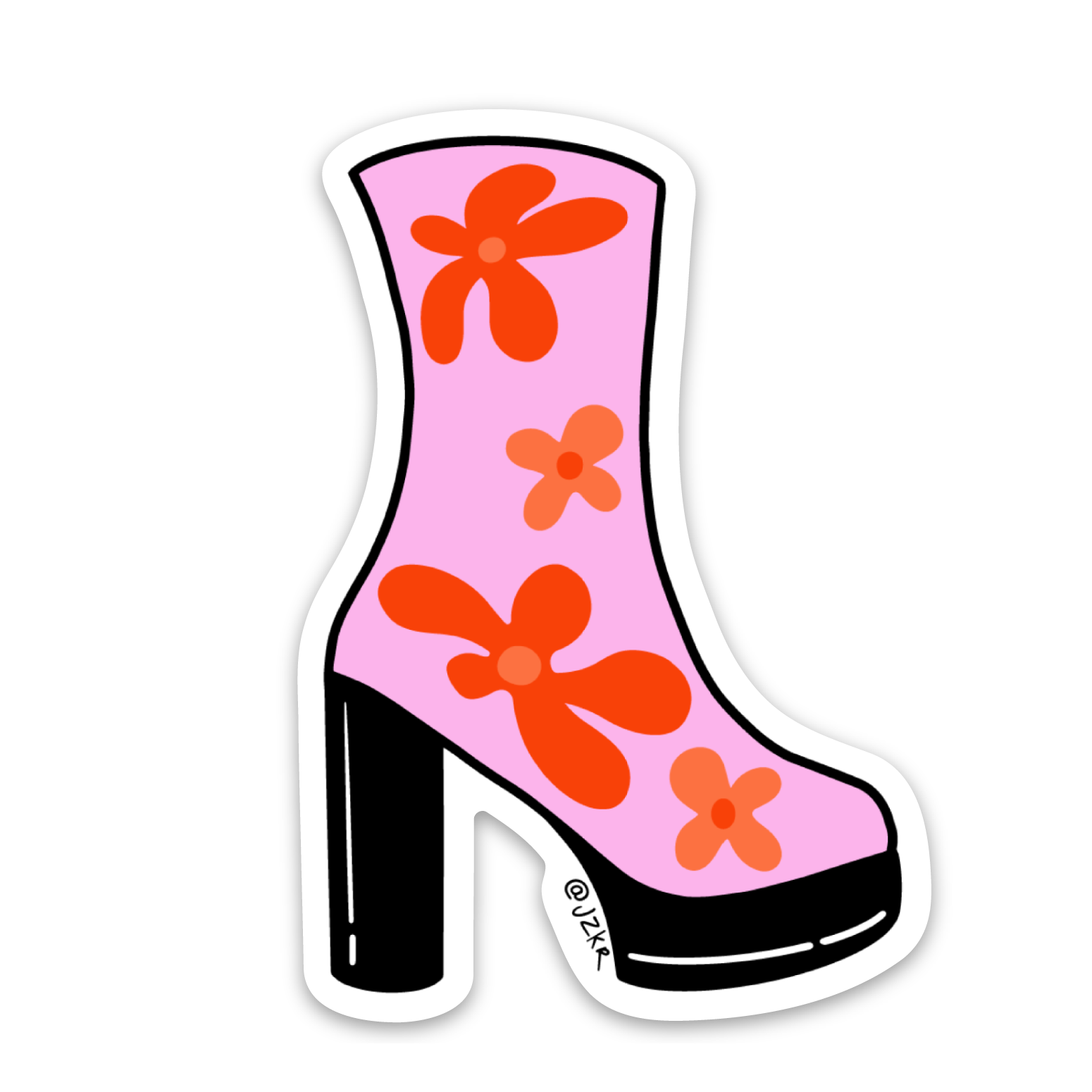 Flower Boot Sticker