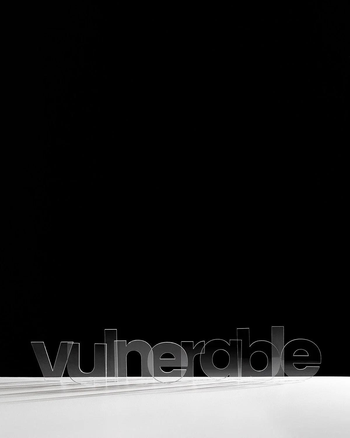 Vulnerable, when becoming vulnerable we feel very seen almost transparent showing and giving another person the layers to who we are feeling small and fragile, surrounded by space of what comes next.