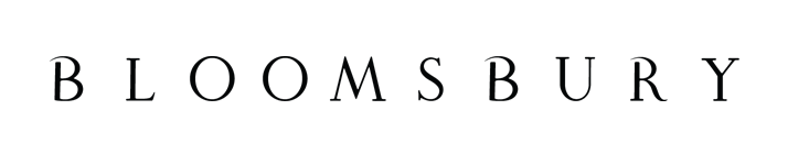 The word 'BLOOMSBURY' written in black capital letters on a black background.
