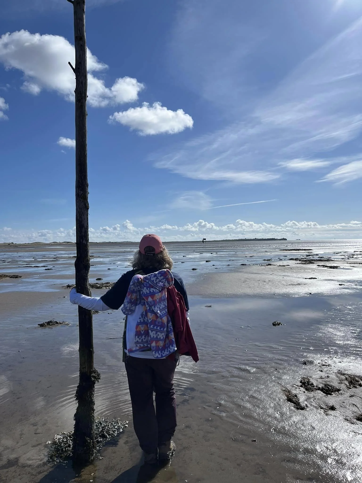 Overlooking the mudflats in Northern England leading to Holy Island (Lindisfarne)