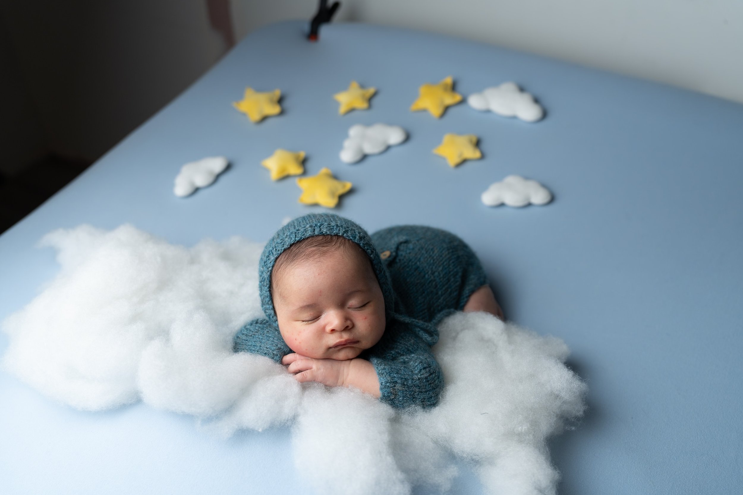 Newborn photograph before professional editing