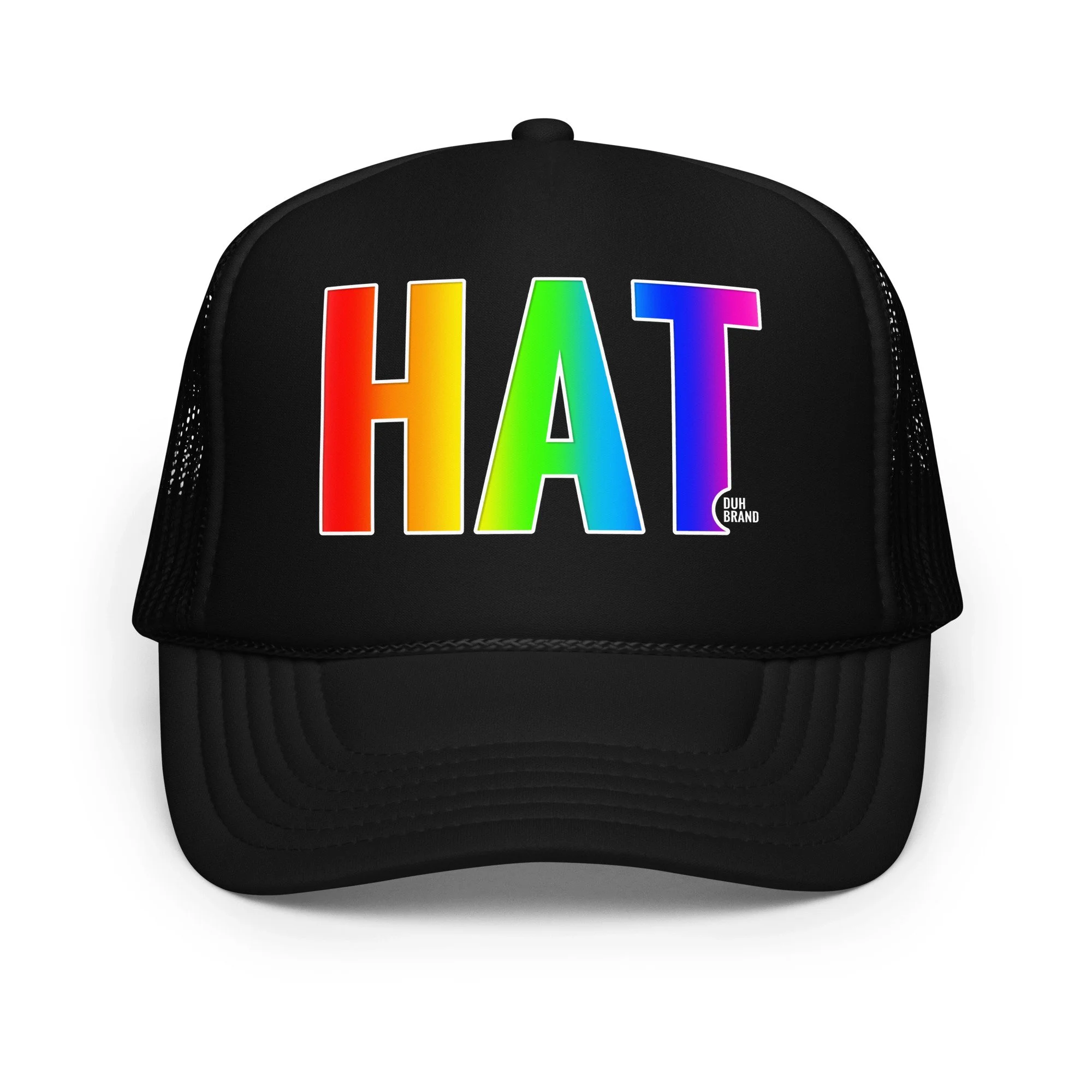 🌈 Pride Rainbow HAT Hat (Black)