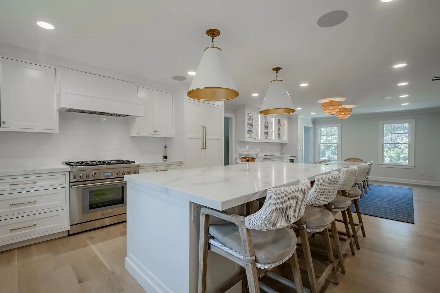 A highlight from this full gut home renovation. Light, bright &amp; timeless kitchen transformation!