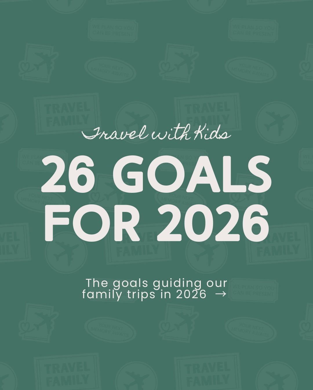 26 Goals for 2026 📋✈️

Comment your family&rsquo;s resolutions below!

We&rsquo;re excited for a new year of travel and making memories as a family! As a mom of 3, I can&rsquo;t wait for my kids to get new experiences, meet new people, and try new t