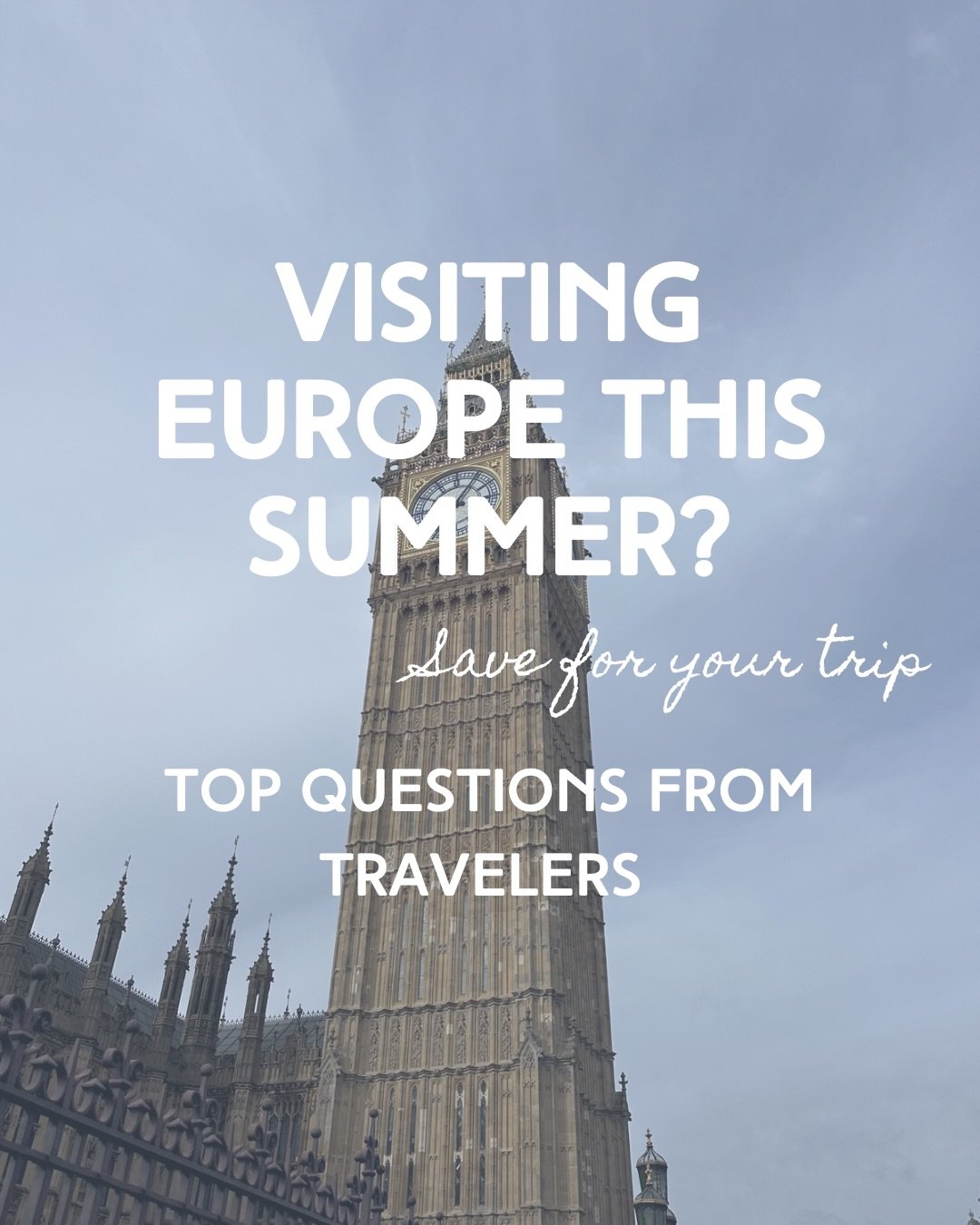 Gearing up for a Euro trip this summer? ☀️ 

First, take us with you! 😆 
Second, save this post for your trip! 💼 

Our top questions from family travelers about summer Euro travel answered! 
-do we need adapters? 🔌 
-what apps should we download? 