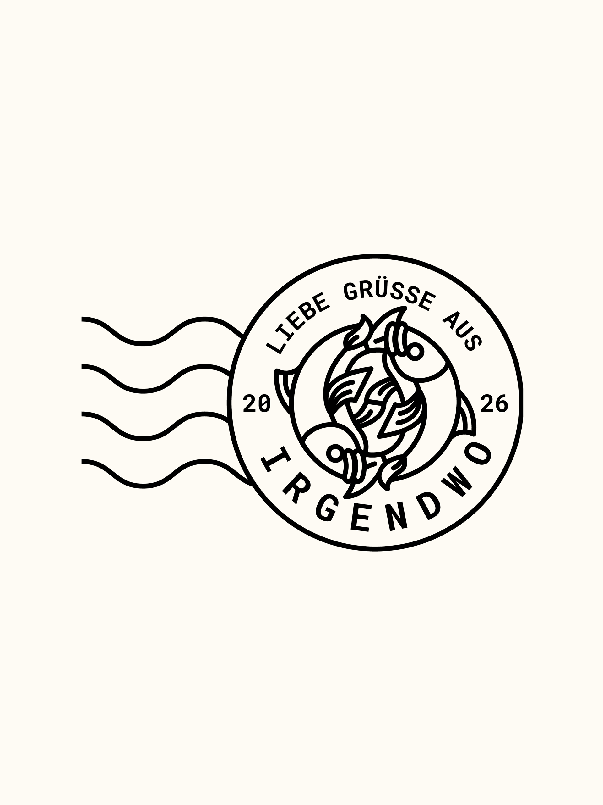 REGARDS FROM SOMEWHERE · Stamp Design