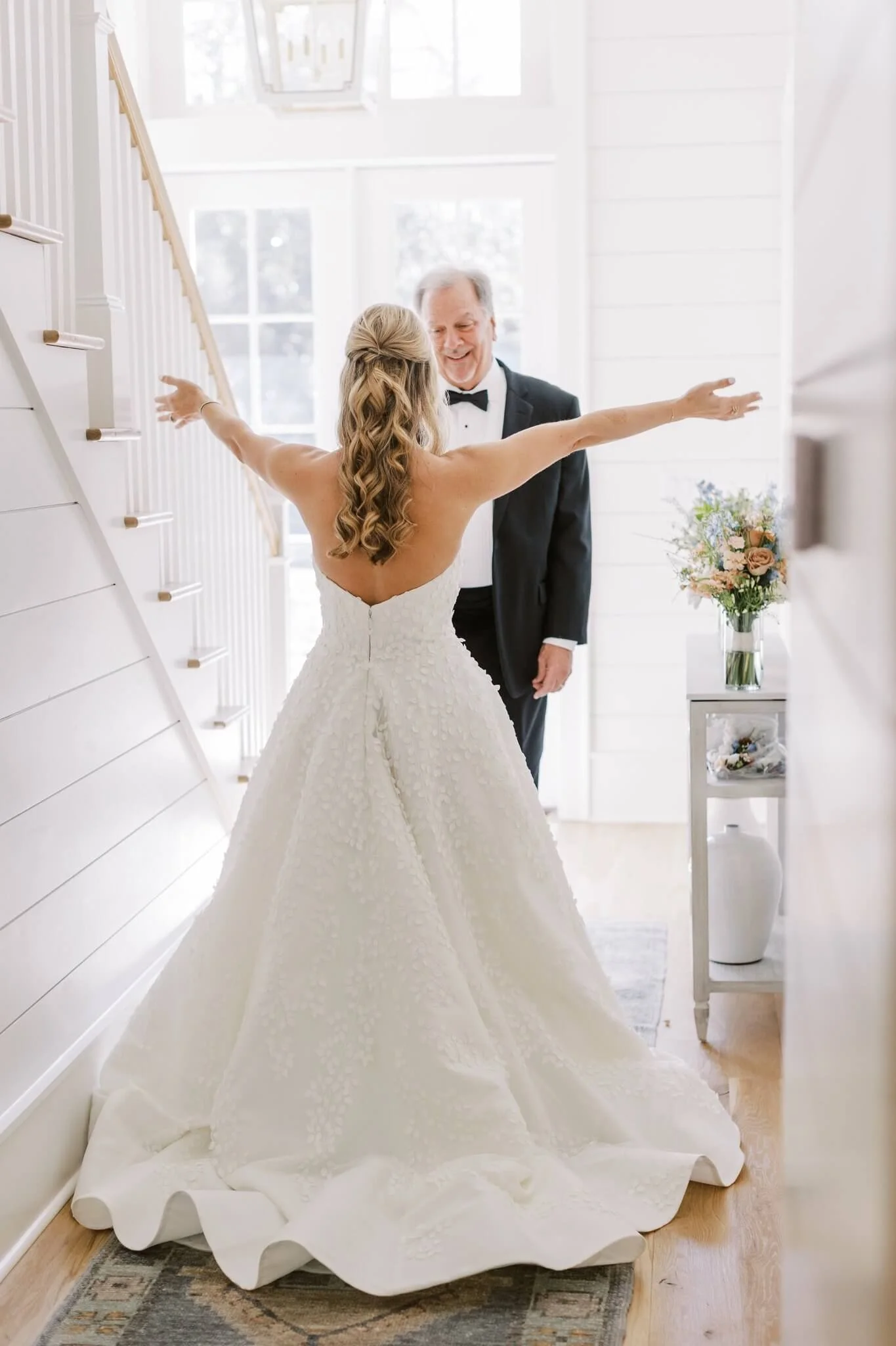 EKS Weddings | bride showing wedding dress to father of the bride.jpg
