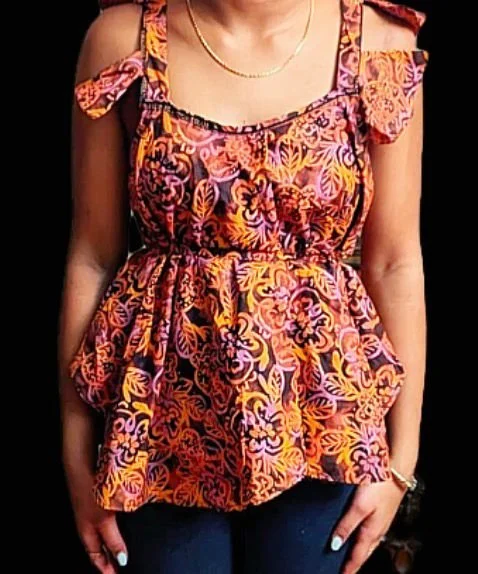 Women's Orange Blouse