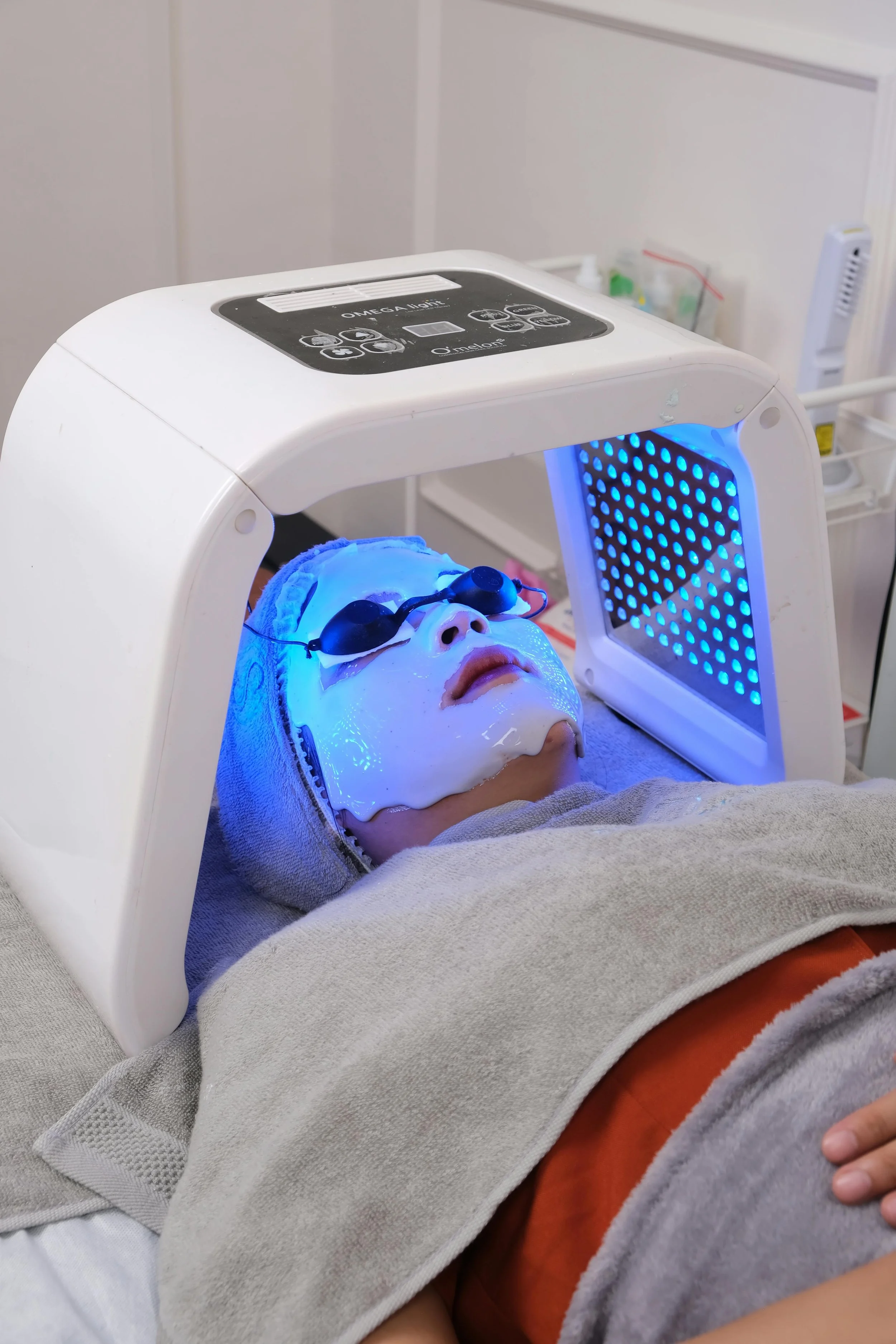 Expert LED light therapy skin treatments available at Namis Beauty, Bradley Stoke, Bristol