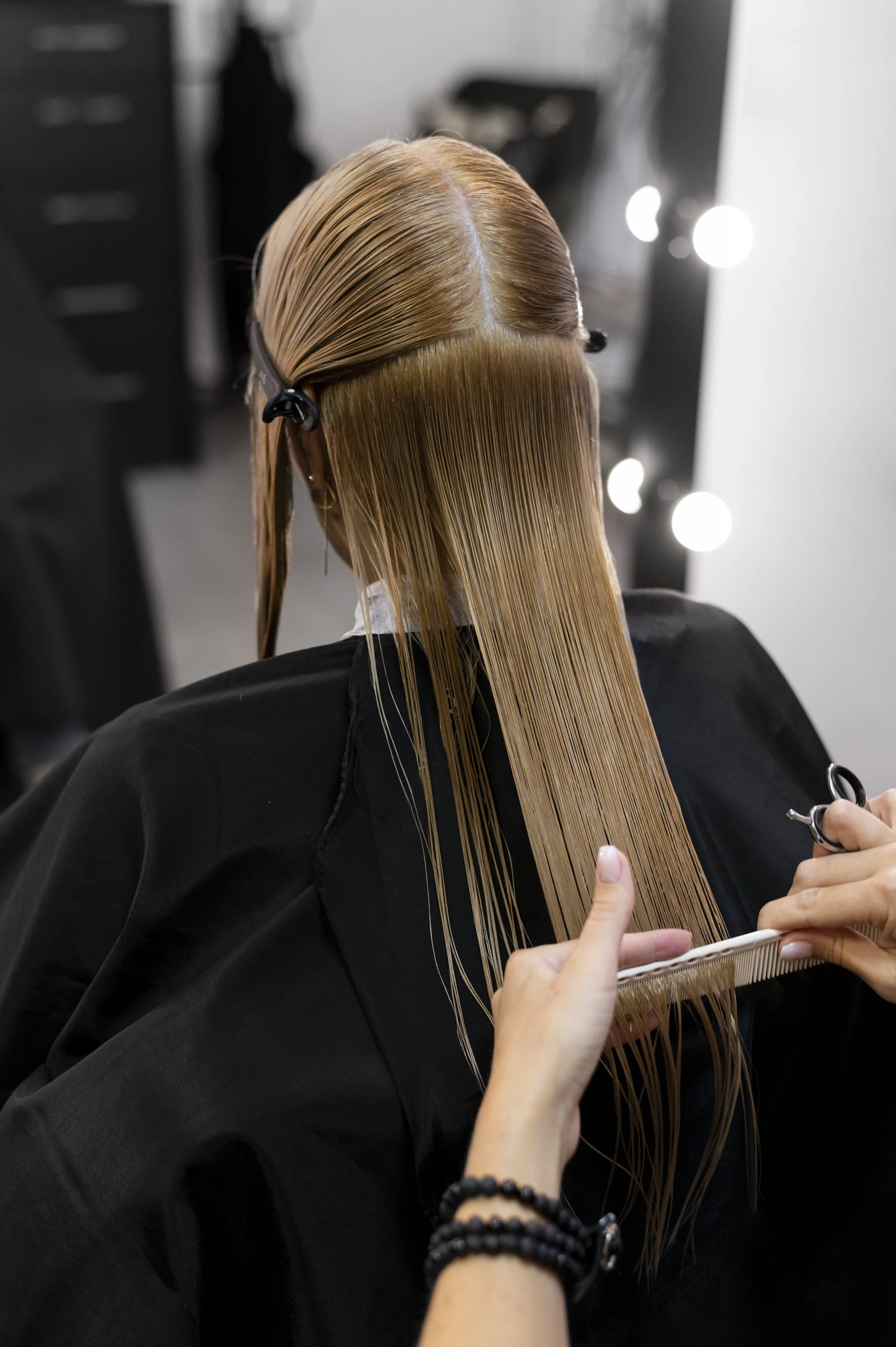 Professional hair cut, wash, colouring, and highlights services offered at Namis Beauty in Bradley Stoke, Bristol