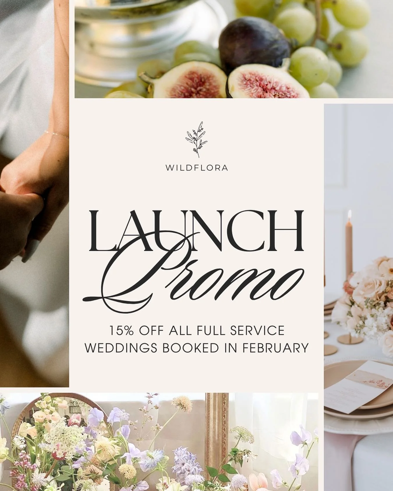 Visit our brand new website! We are now live! 🥂

With it being February (or the month of love) we wanted to celebrate the launch with a promo for our new love birds! 

Book your wedding with us this month and receive 15% off your full service weddin