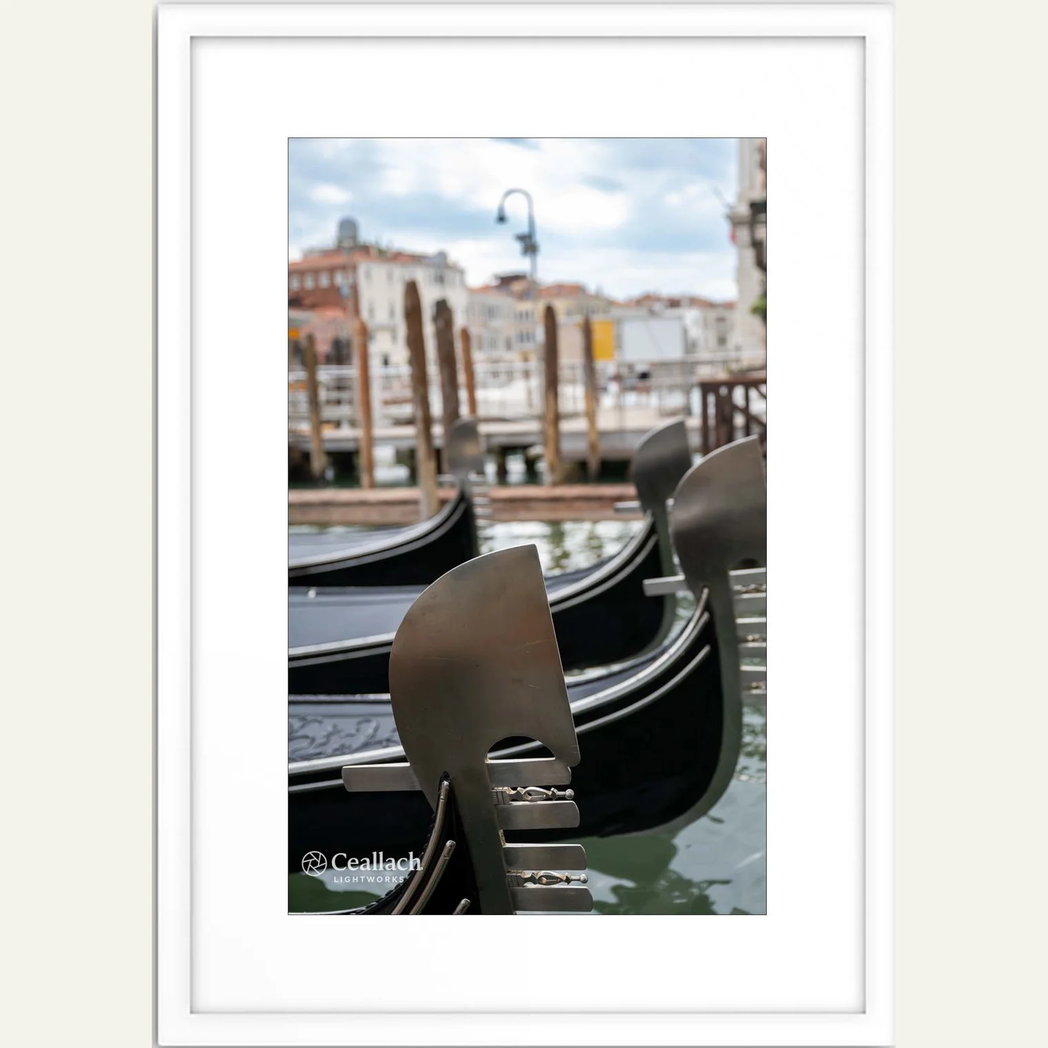 Venetian Icons: Ferros Aligned on the Canal