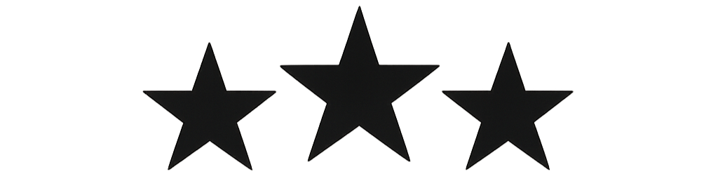 Icône trois étoiles représentant la formule premium de la Conciergerie Les Terrasses Blanches.