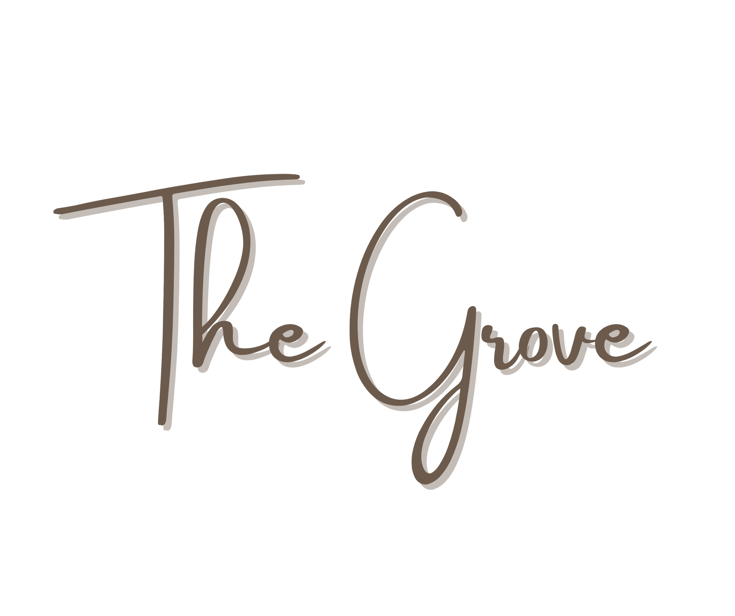 The words "The Grove" written in a stylish, cursive font.