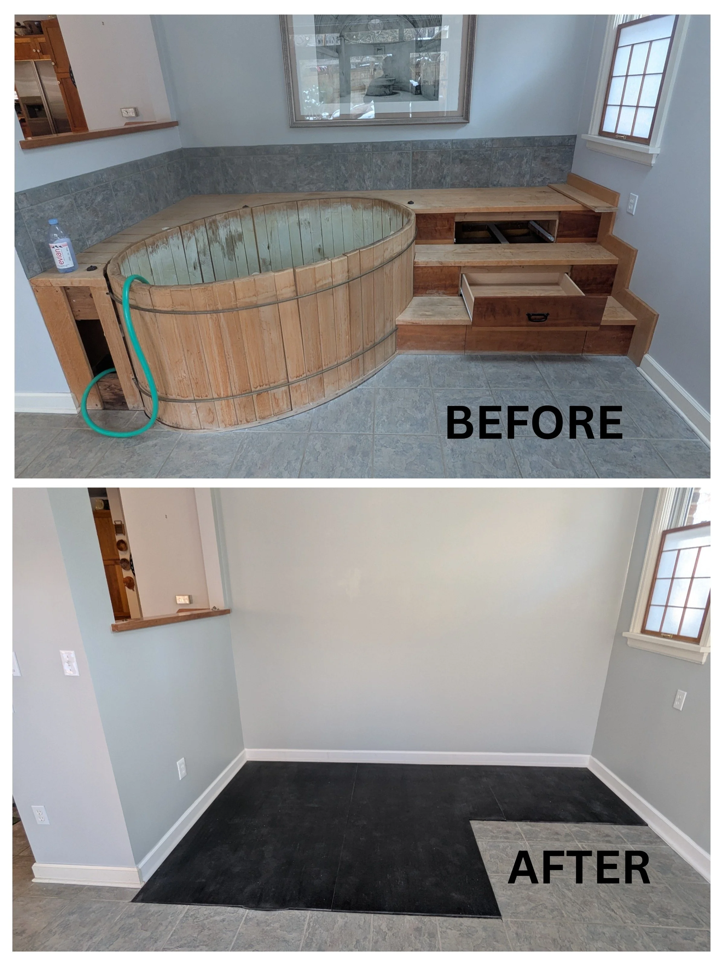 Indoor Hot Tub Removal