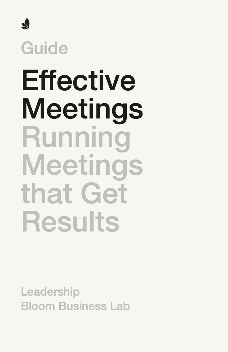 Effective Meetings