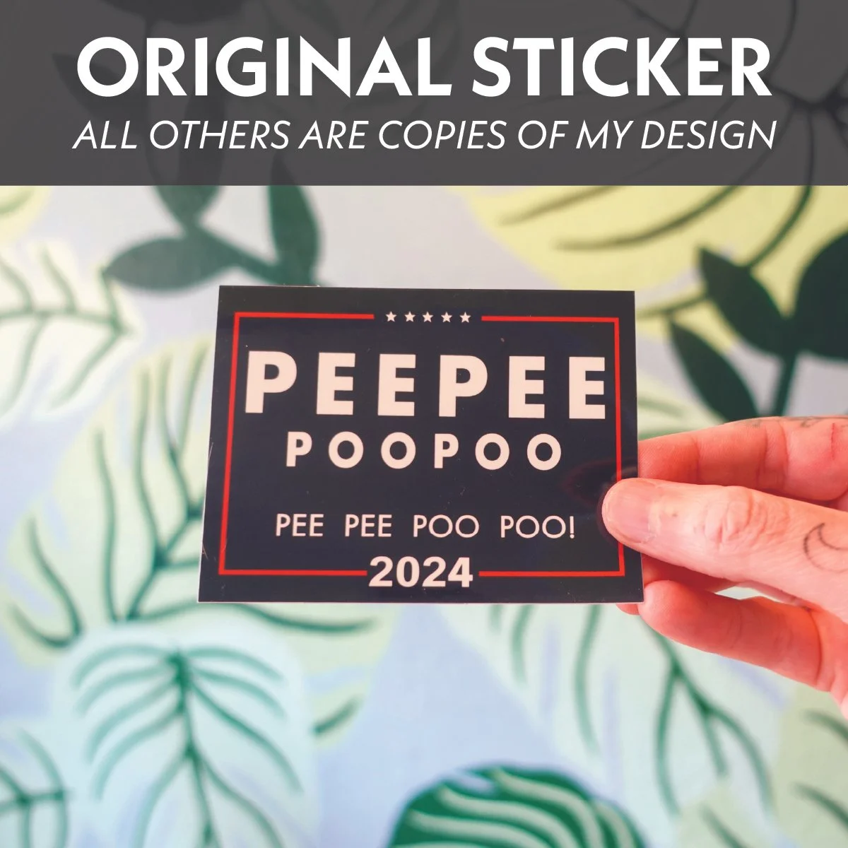 PeePee PooPoo  Sticker – Humorous Political Gag