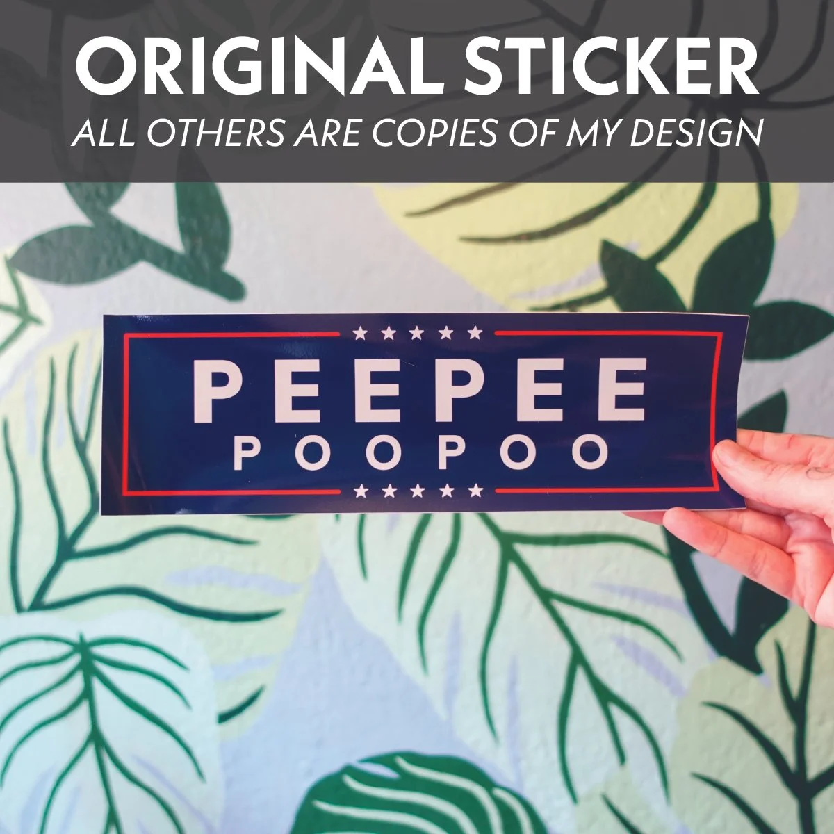 PeePee PooPoo Bumper Sticker – Humorous Political Gag