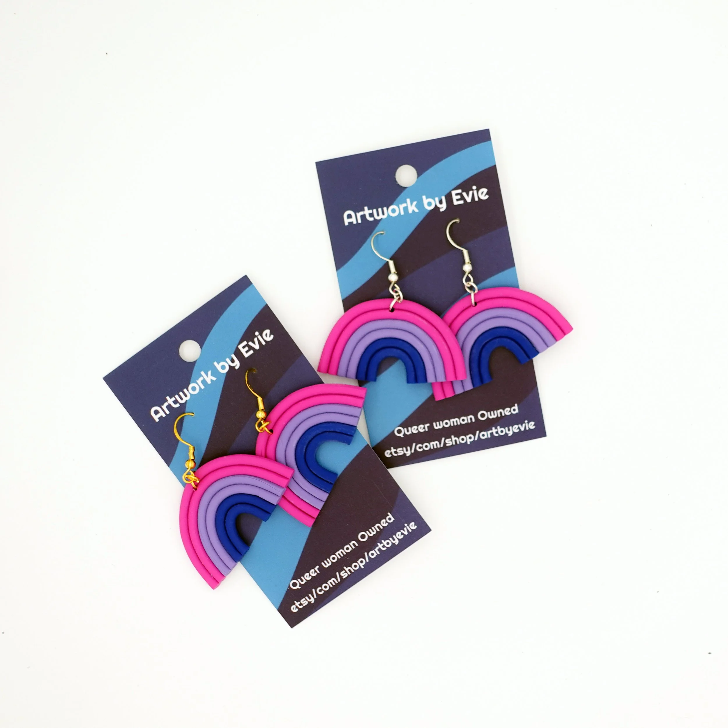 handemade polymer clay bisexual rainbows cards large.jpg