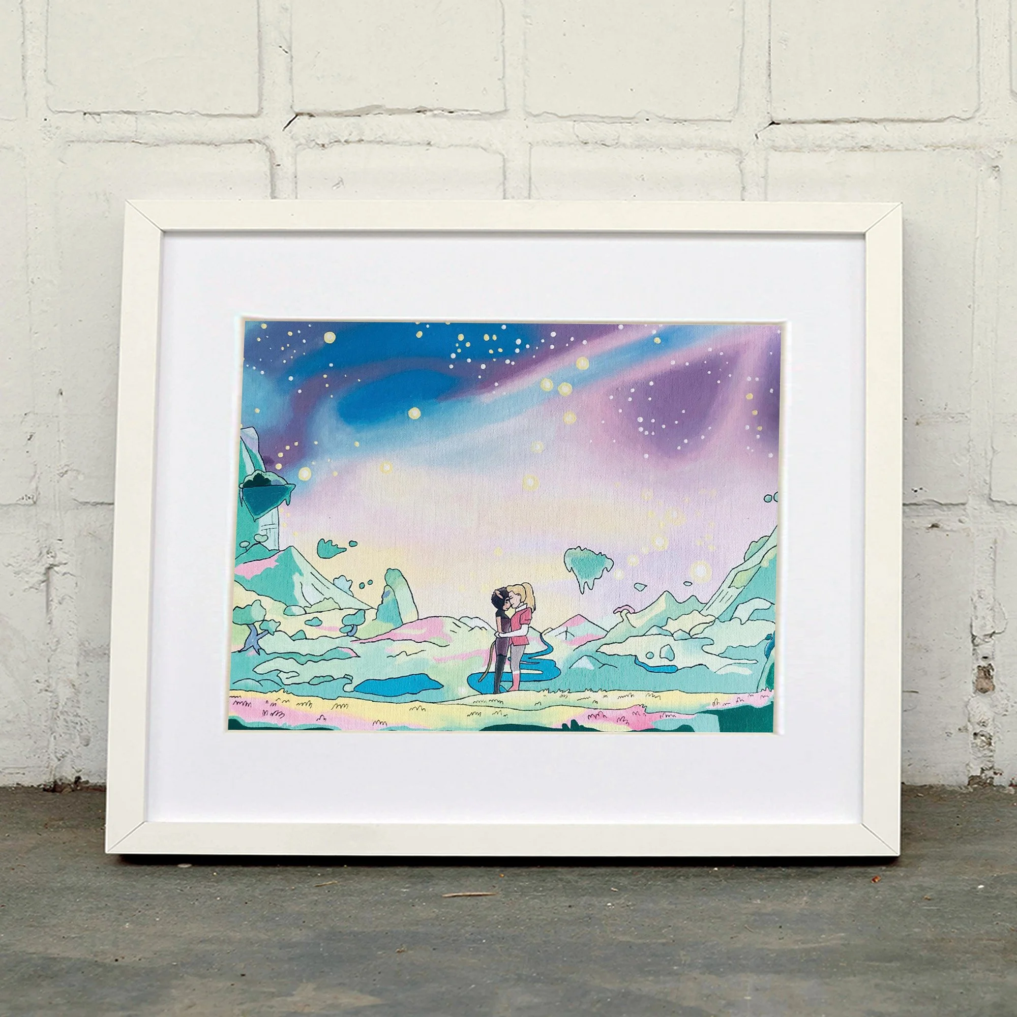 Catradora Fine Art Print – Catra & Adora Inspired Illustration – She-Ra Fan Art Print –  LGBTQ+ Representation Art