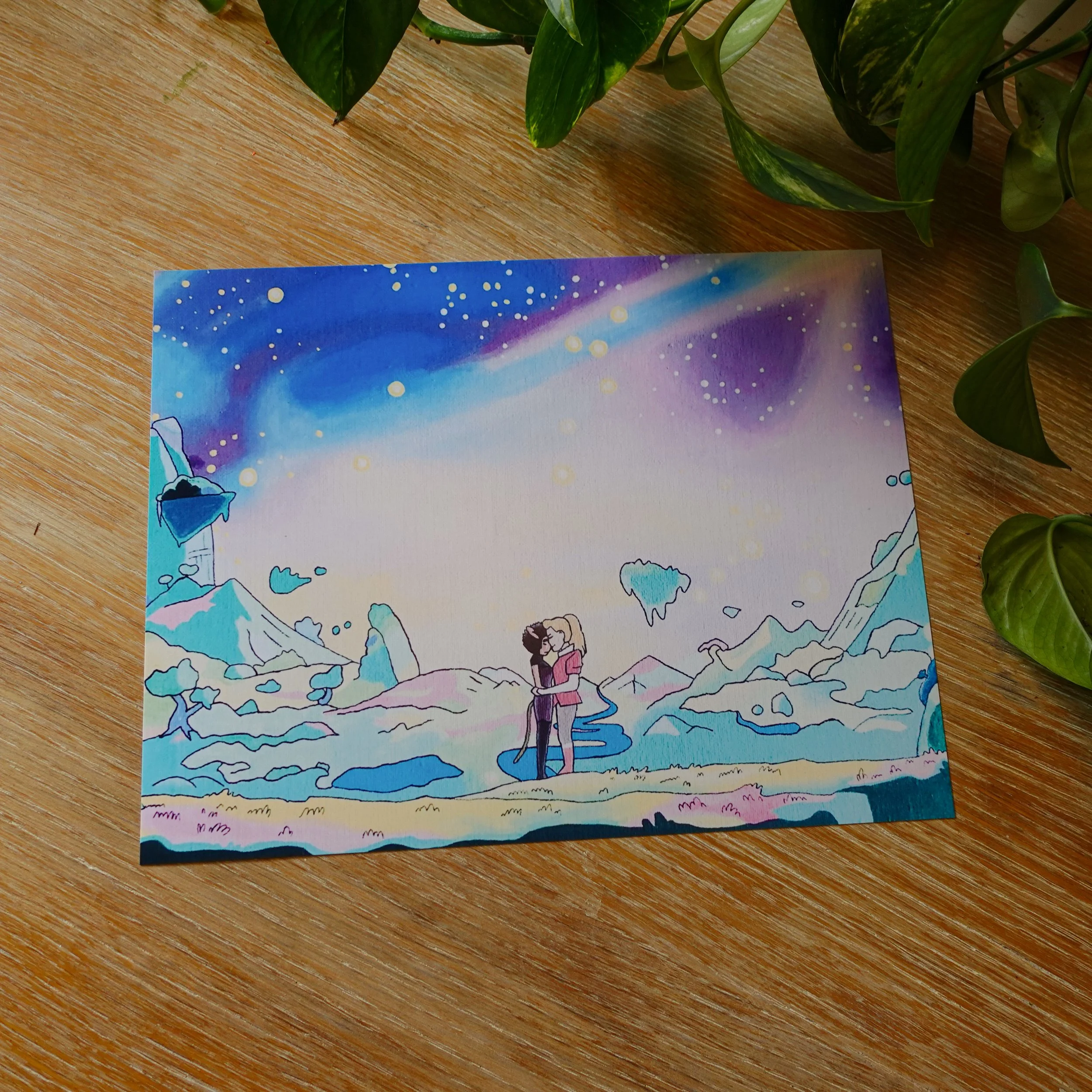 Catradora Fine Art Print – Catra & Adora Inspired Illustration – She-Ra Fan Art Print –  LGBTQ+ Representation Art