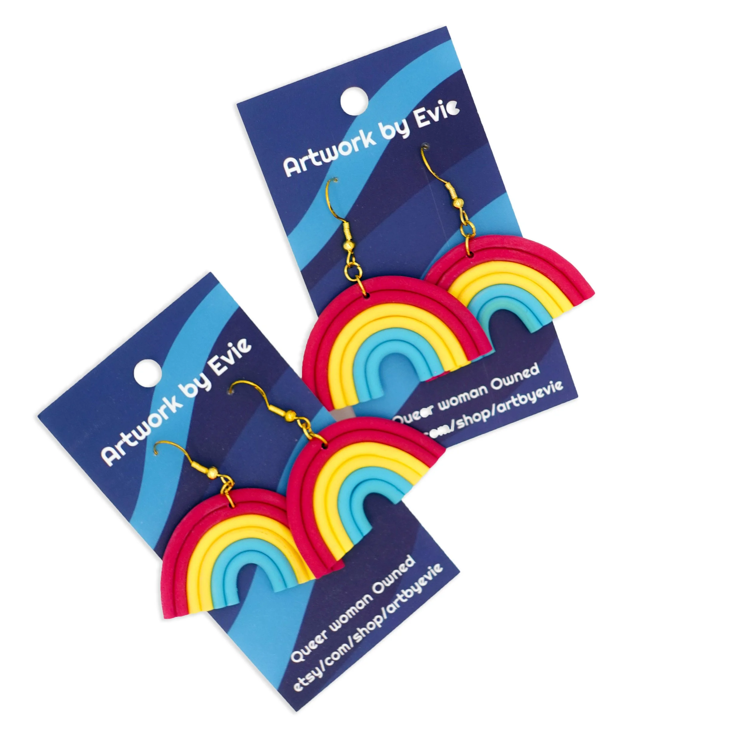 handemade polymer clay pansexual rainbows cards large.jpg