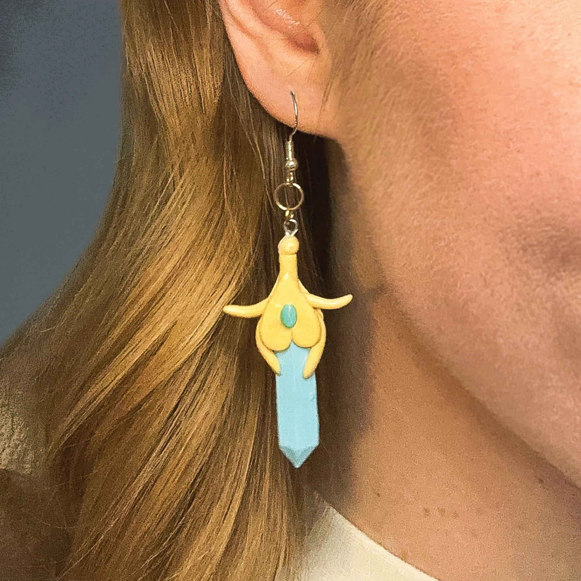 She-Ra Sword Handmade Fanart Polymer Clay Earrings – A Tribute to the Princess of Power