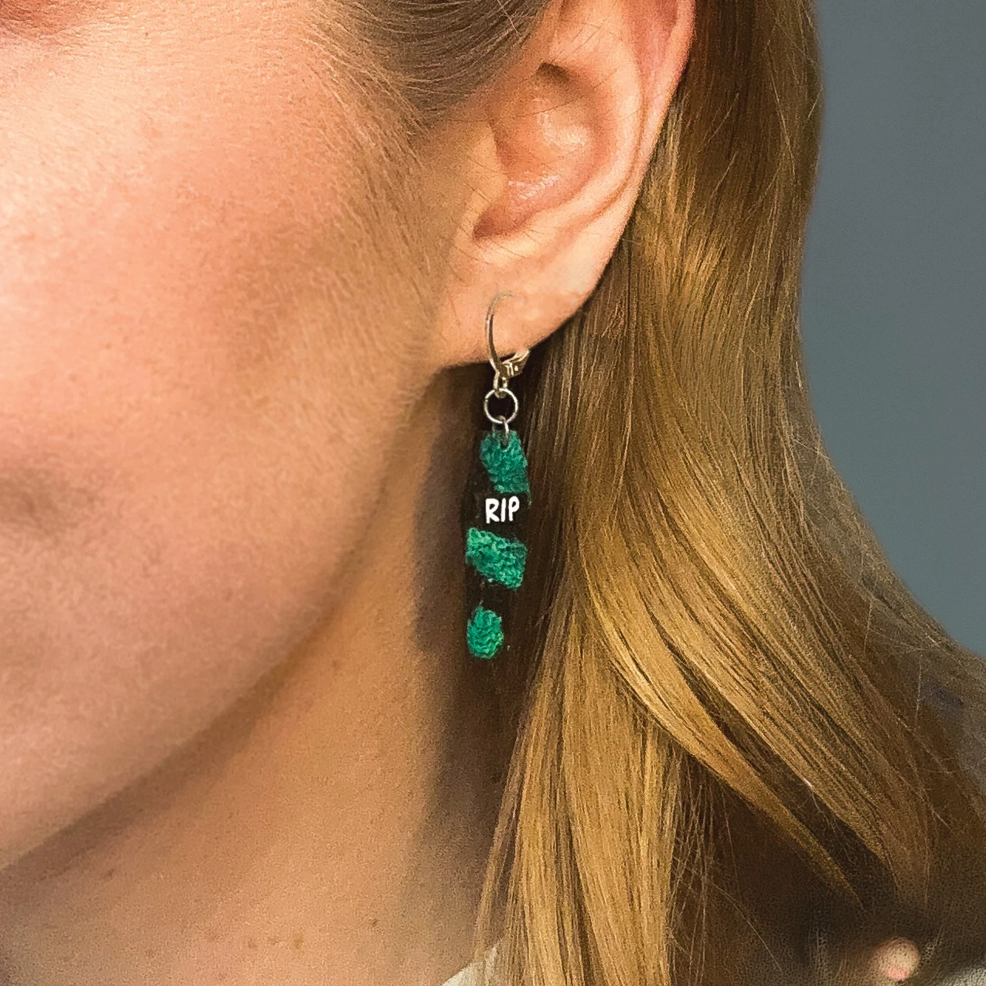 Handmade Mini Coffin Spooky Dangle French Hook Polymer Clay Earrings – Gothic, Halloween-Inspired Jewelry