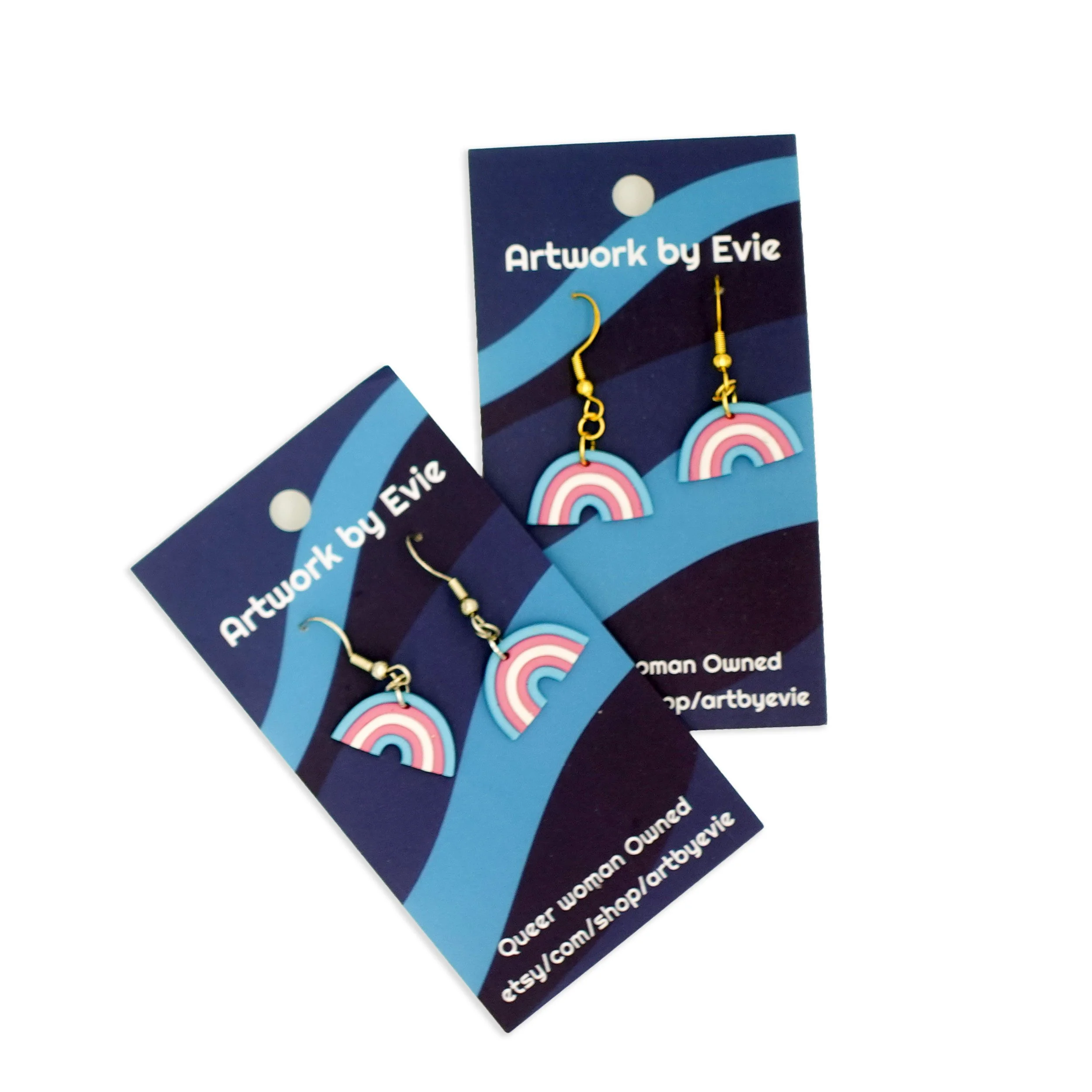 handemade polymer clay trans rainbows cards.jpg