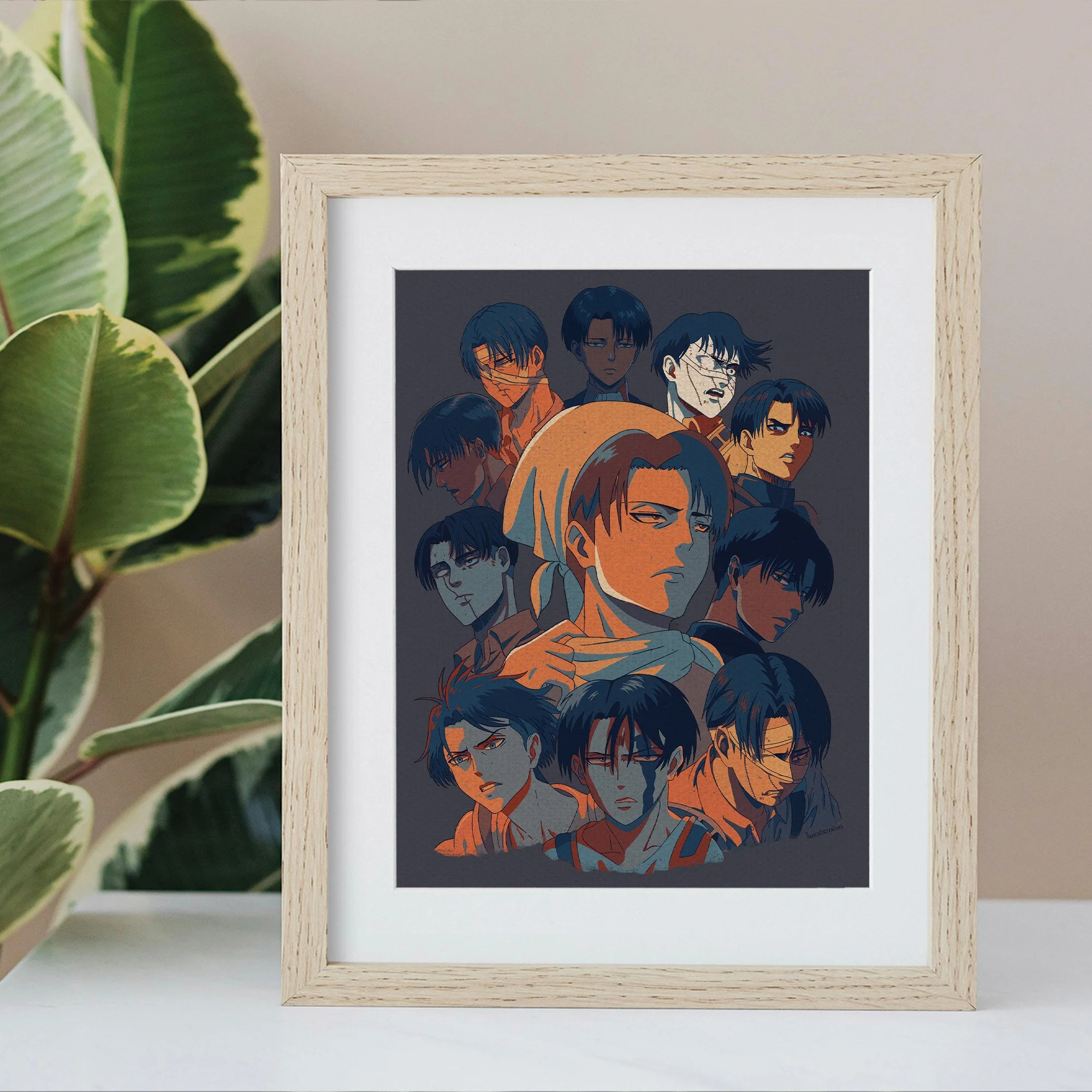 Levi Ackerman Inspired Art Print, Anime Wall Art, Attack on Titan Fan Art Poster, Manga Bedroom Decor