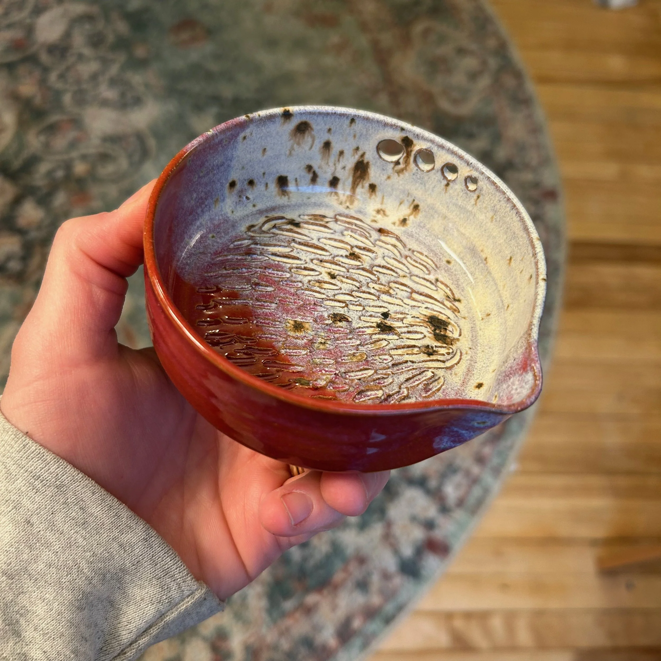 Red and White Garlic Grater