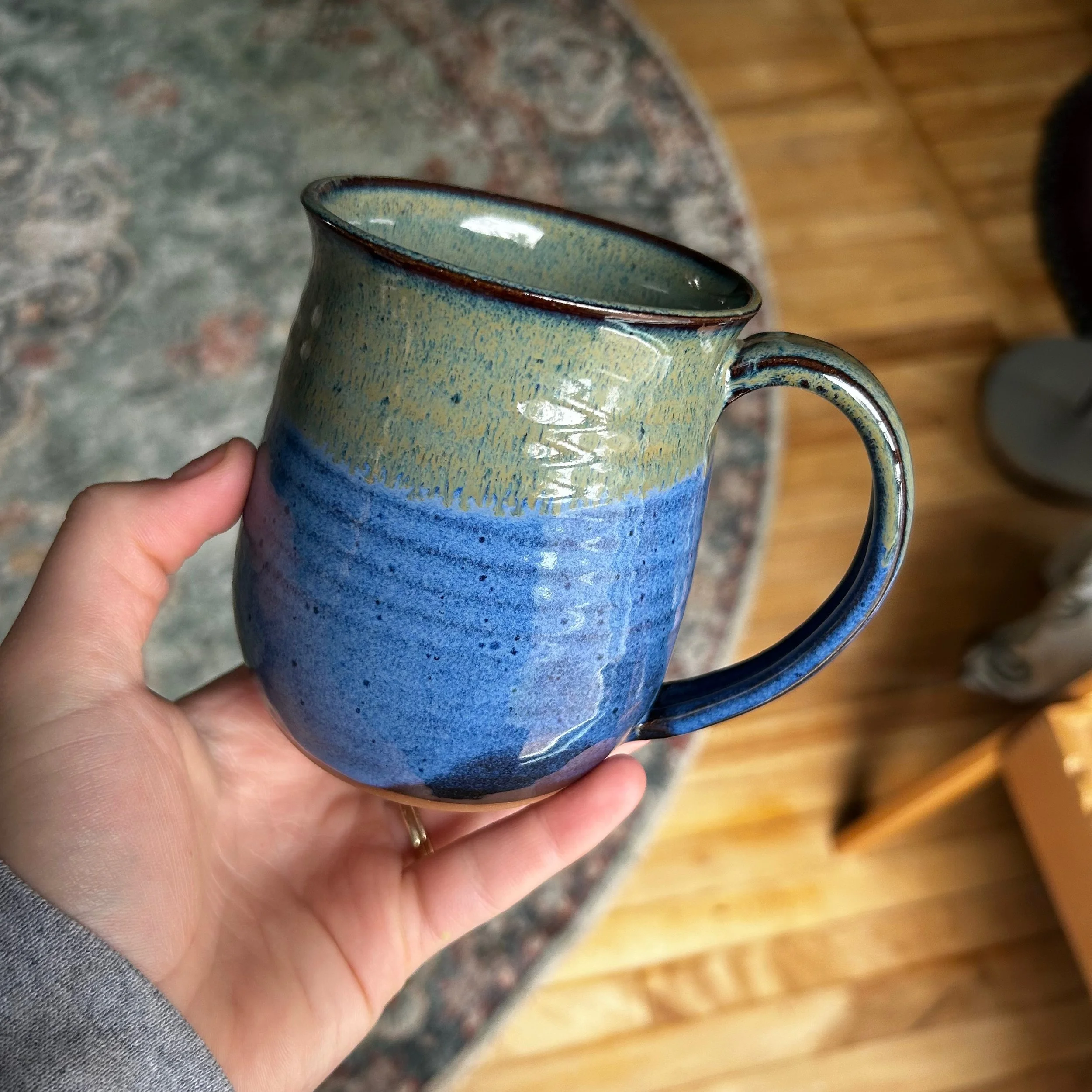 Blue and Beige Mug