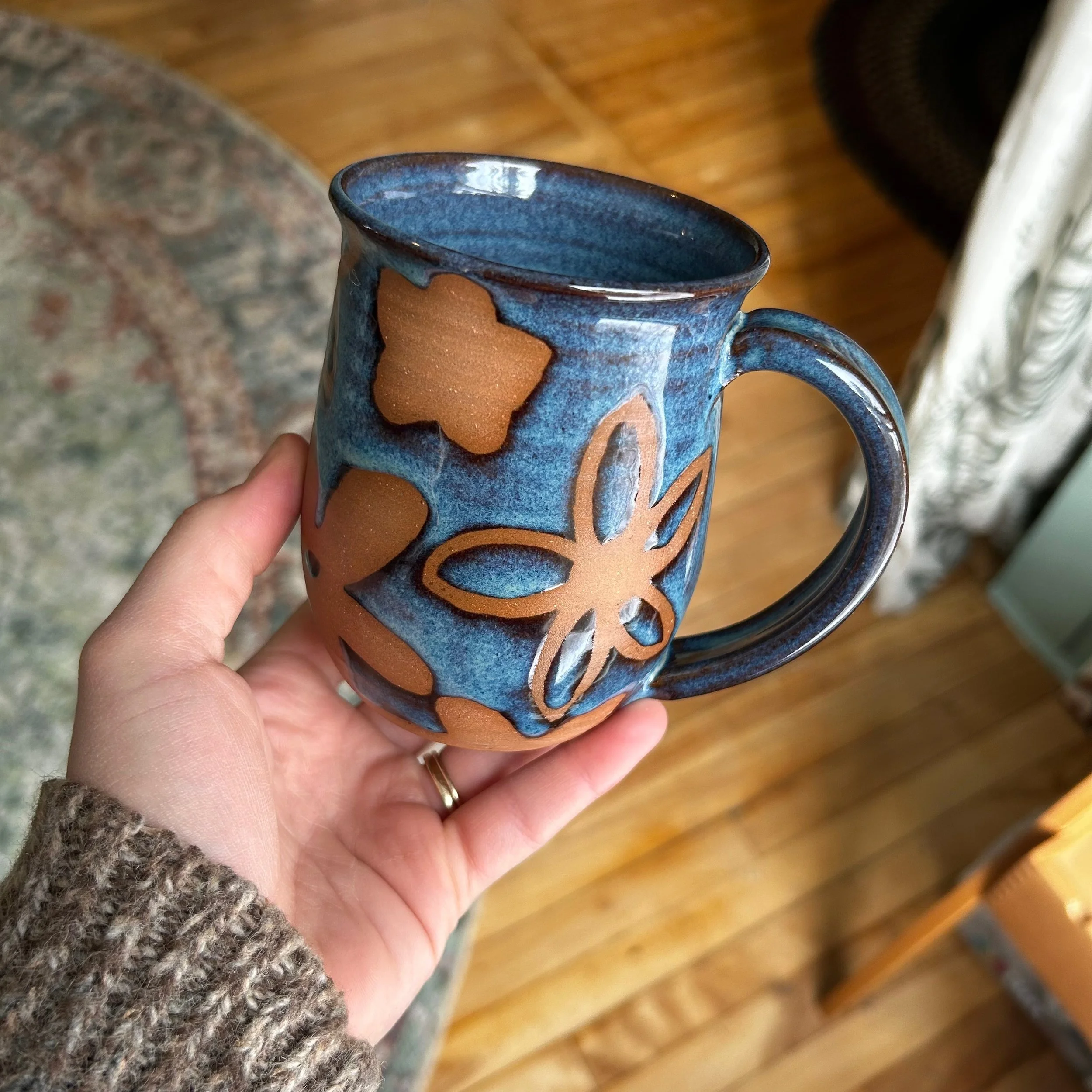 Blue Flower Mug