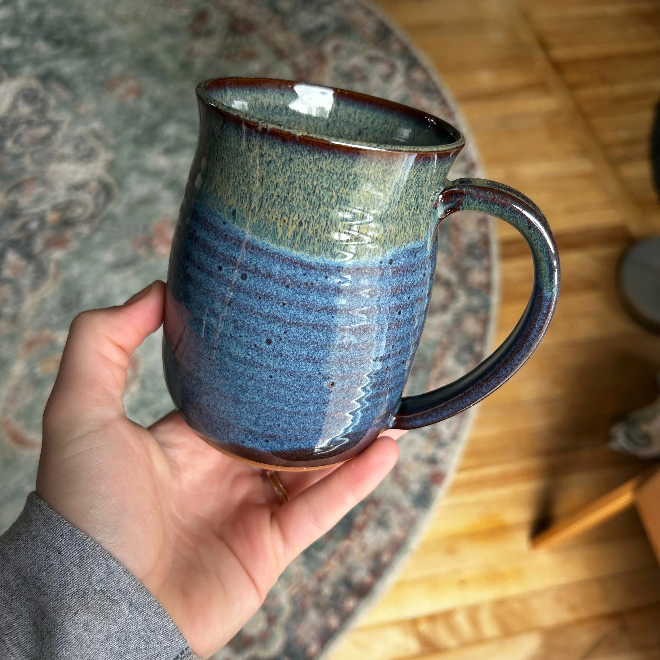 Blue and Beige Mug
