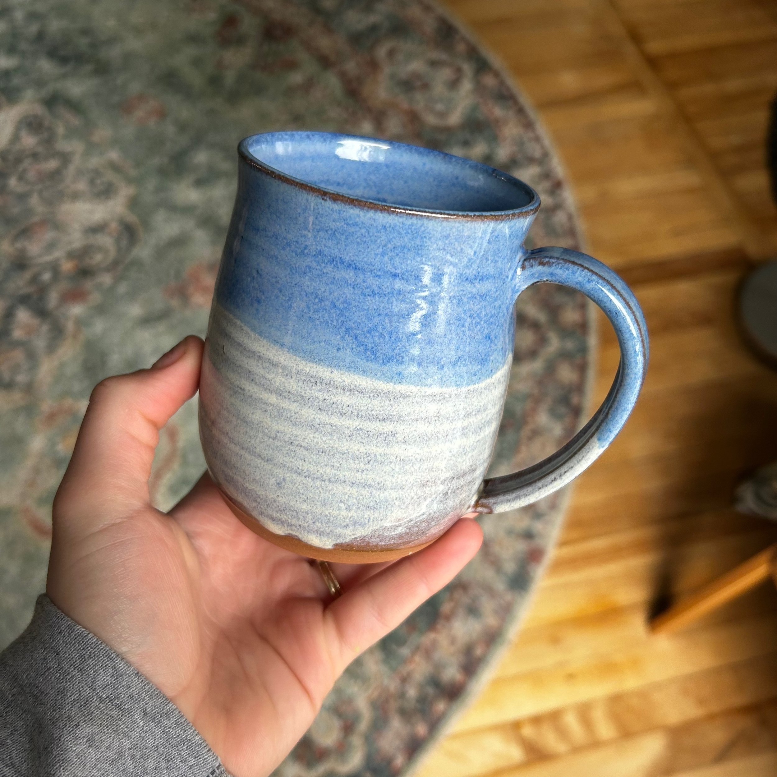 White and Blue Mug