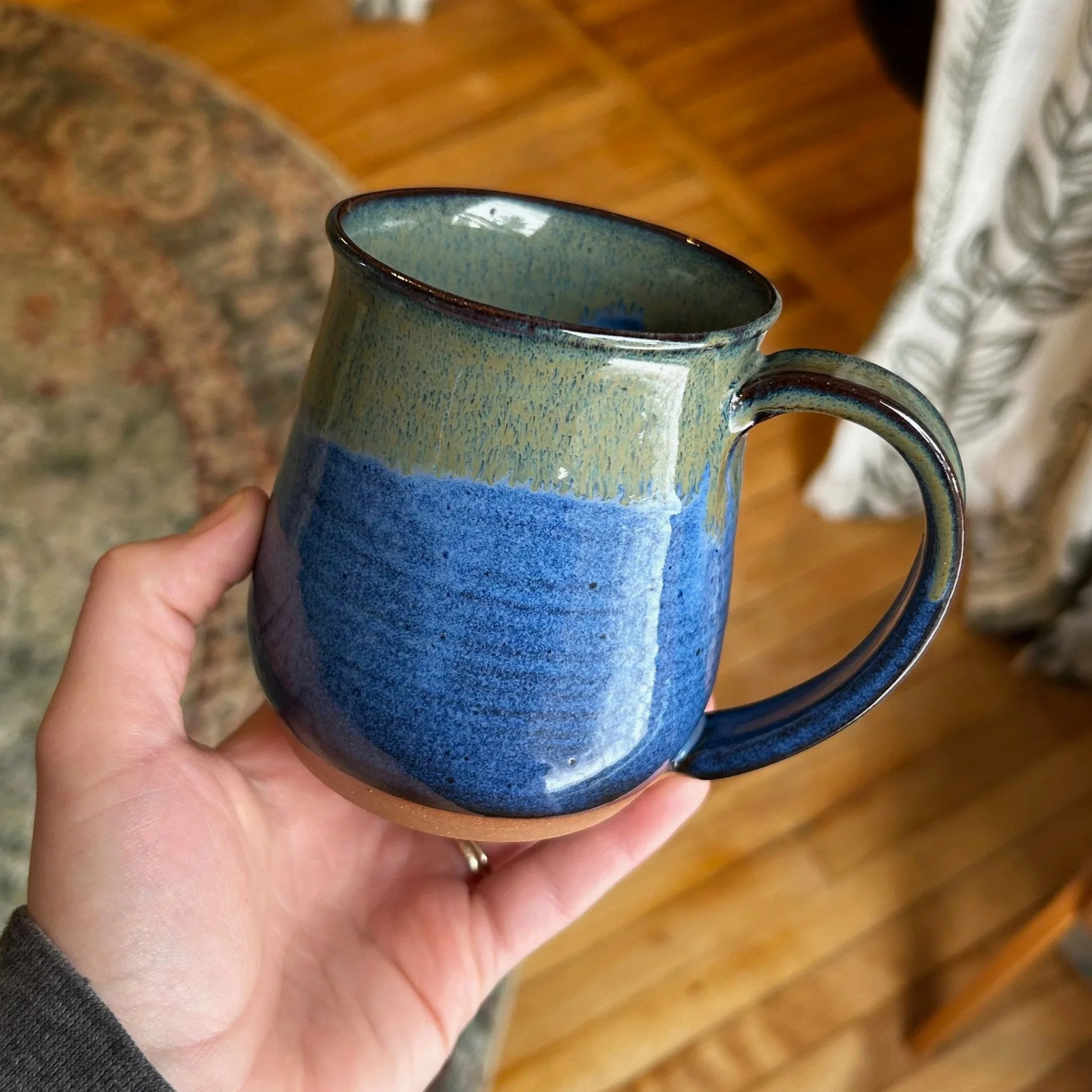 Blue and Beige Mug