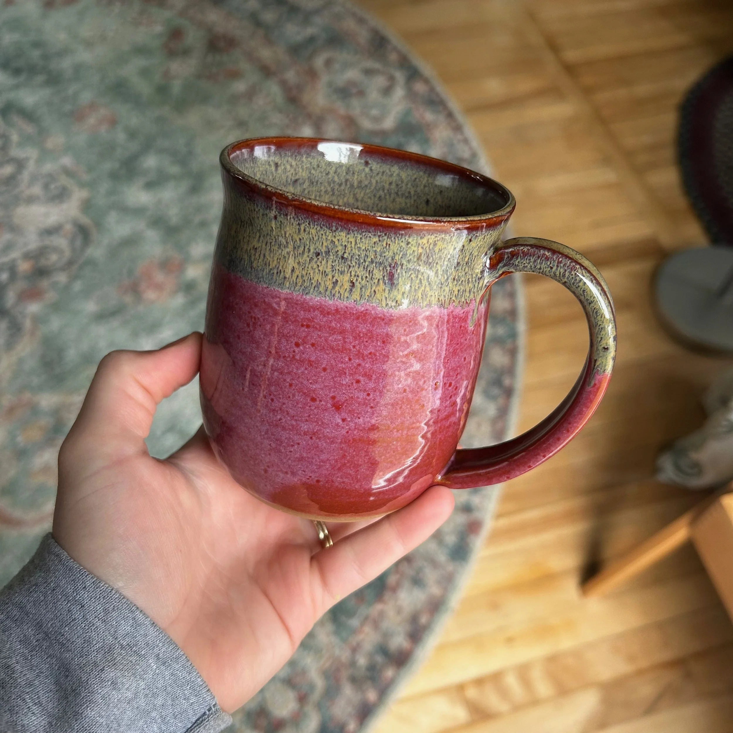 Red and Beige Mug