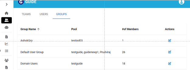 Users and groups synced between GUIDE and Workspot