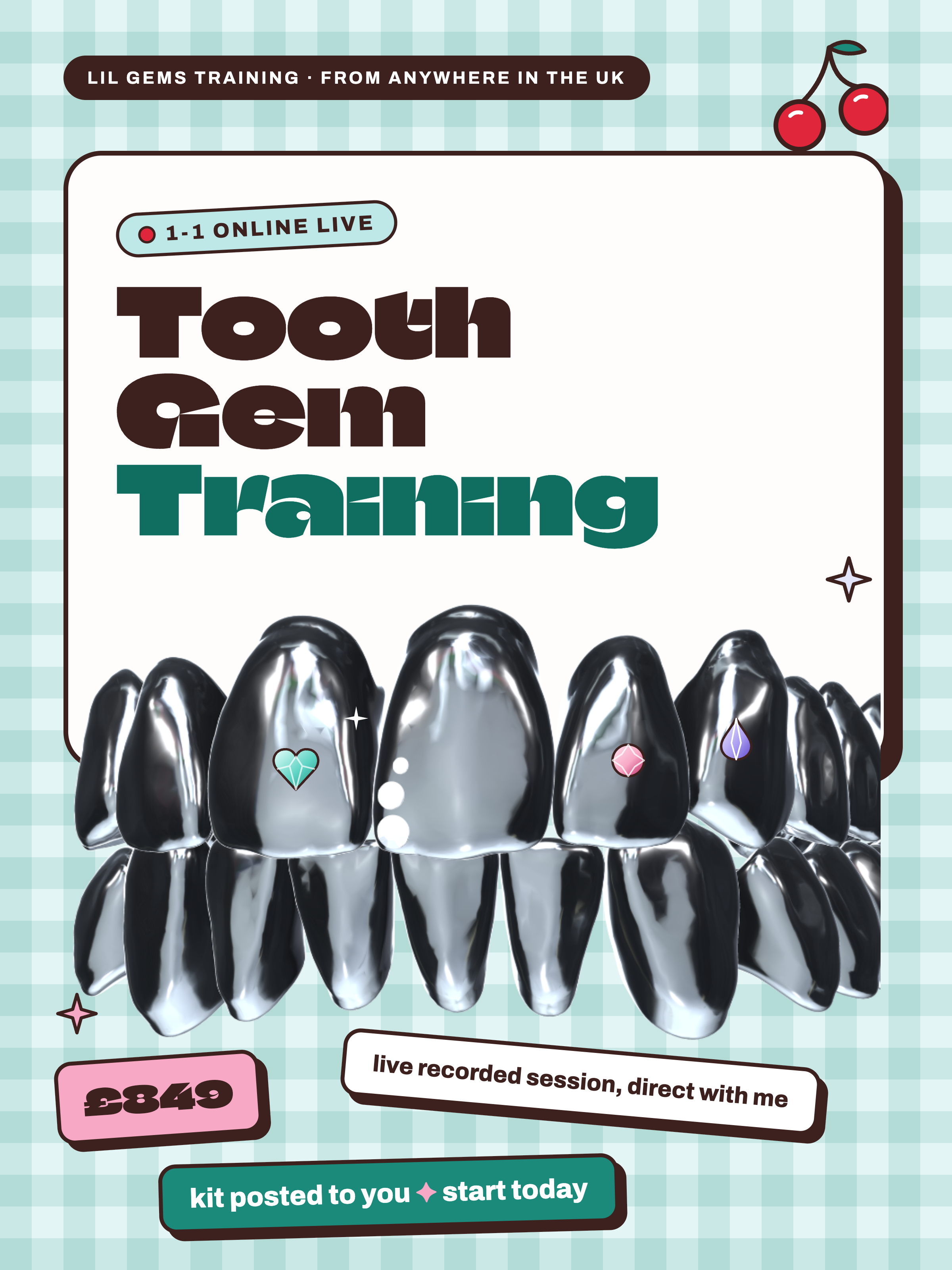 1-1 Online Live Tooth Gem Training OFFER
