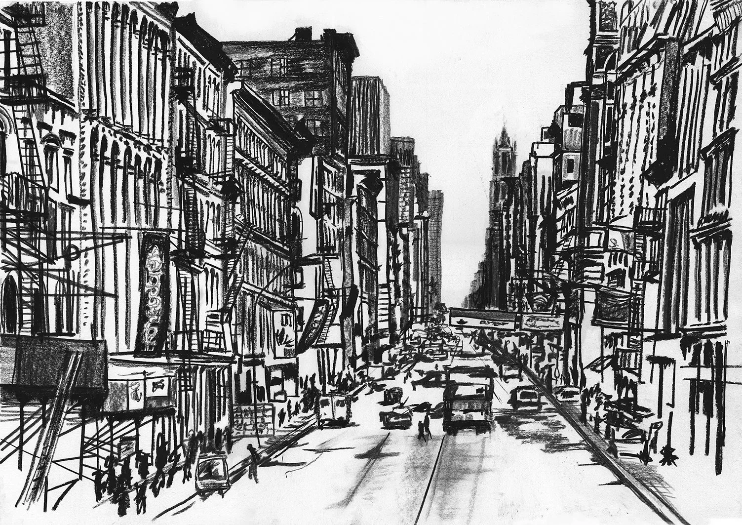 Downtown, Broadway, NYC