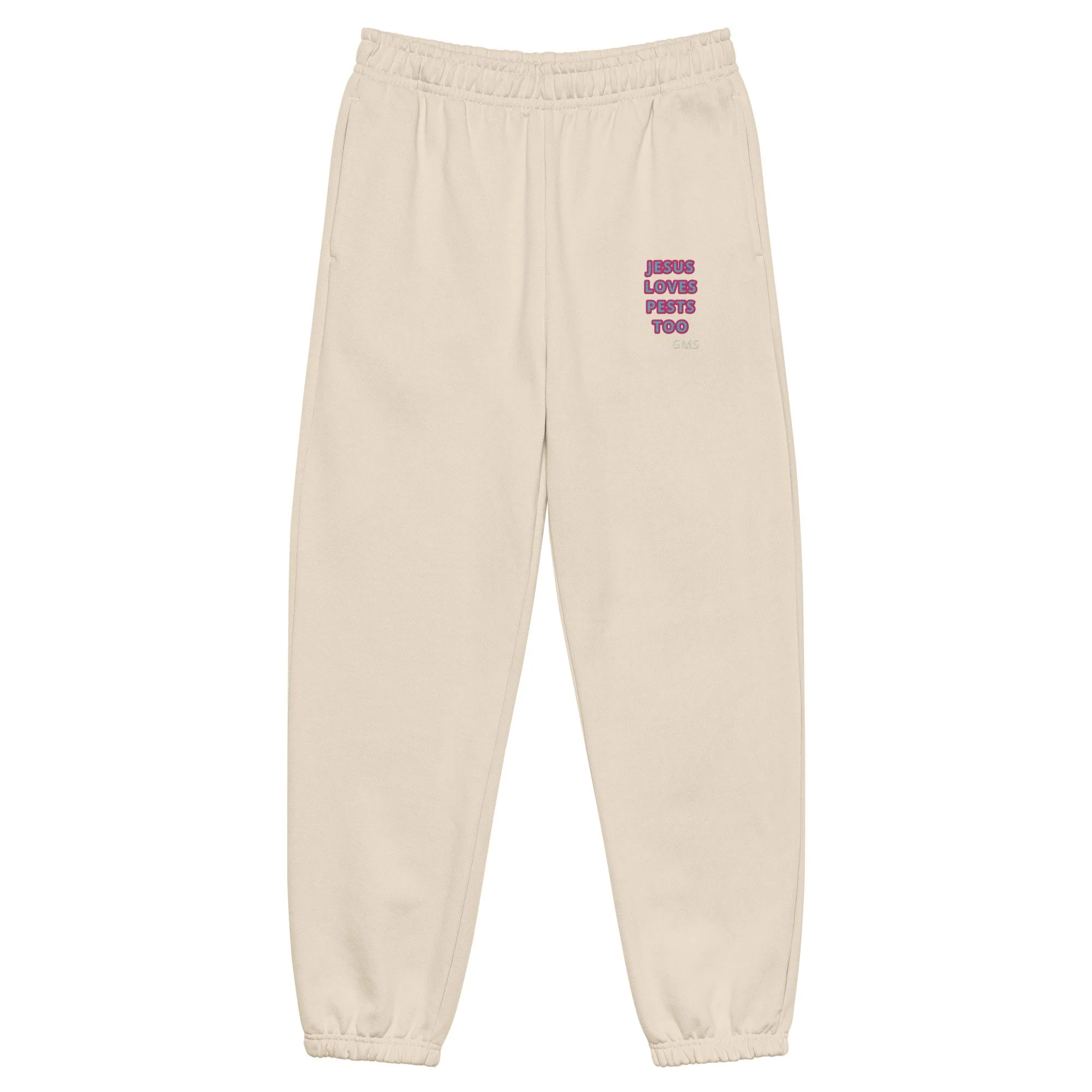'JESUS LOVES PESTS' SWEATPANTS