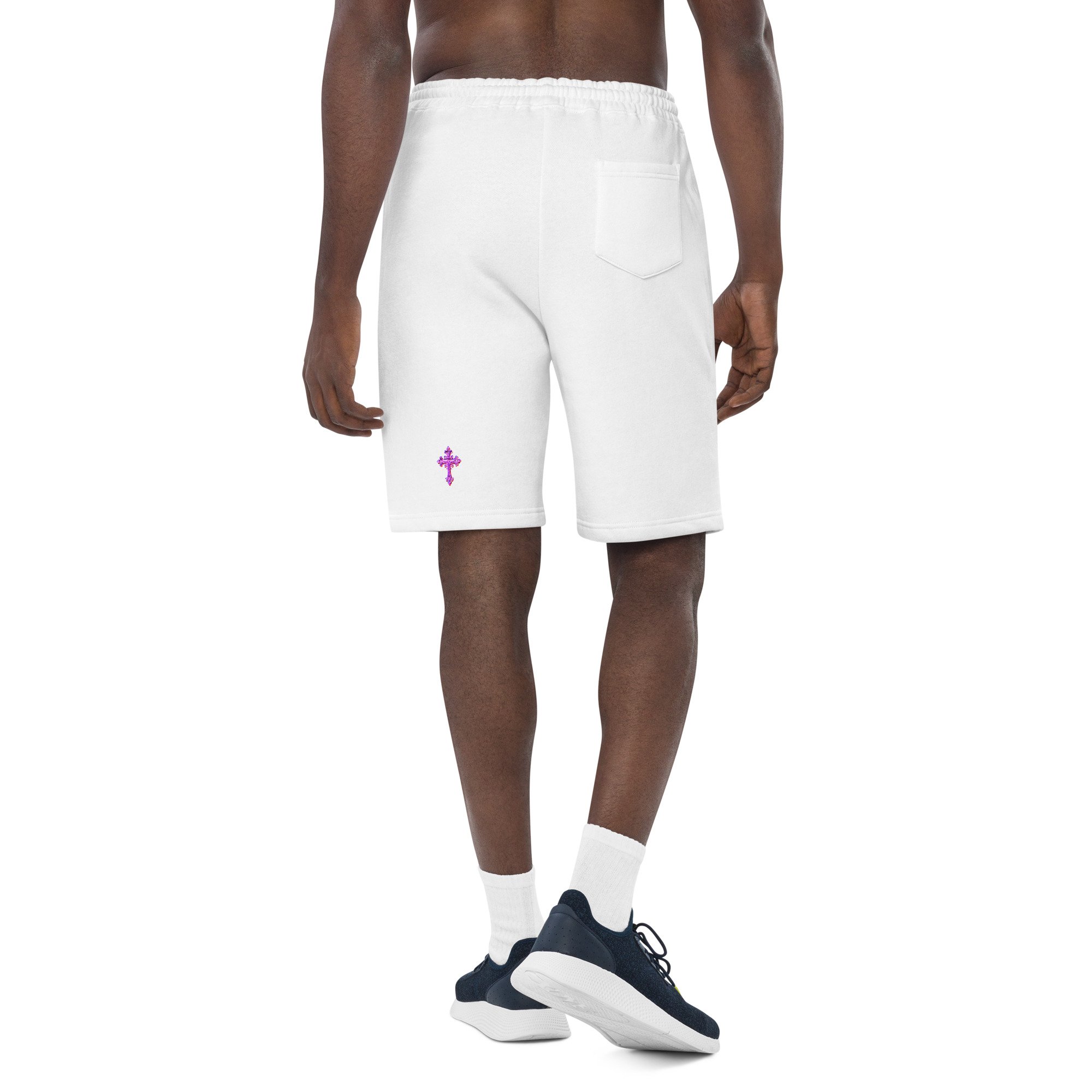 mens-fleece-shorts-white-back-6a25f2bcb3cb3.jpg