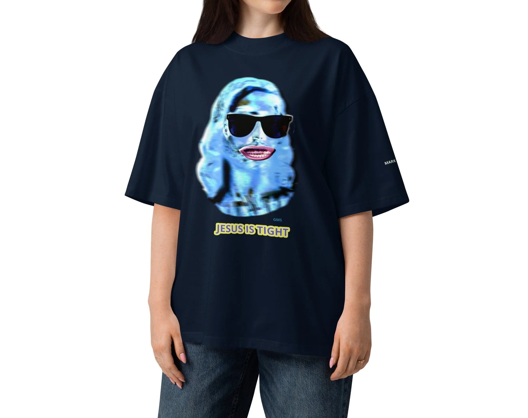 unisex-organic-oversized-high-neck-blaster-2.0-t-shirt-french-navy-front-6a10769cc6c71.jpg